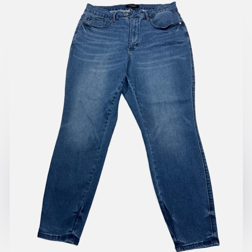 Judy Blue Ankle Jeans Womens size 18W Stretch Blue Denim High Rise Trendy Fit - Picture 5 of 10